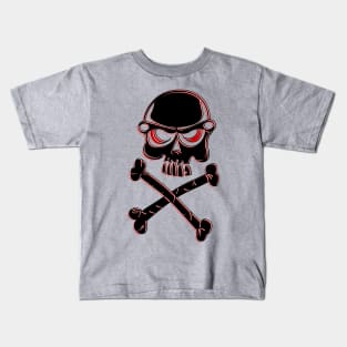 No Passage Skull Crossbones Danger Warning Hazard Bones Risk Kids T-Shirt